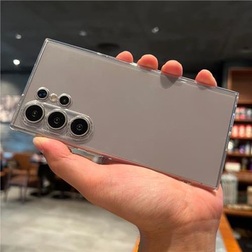 人手一個百搭透明殼適用三星S23Ultra手機殼超薄Galaxy S24Ultra保護套S24+全包防摔23u精孔男女款軟殼硅膠潮