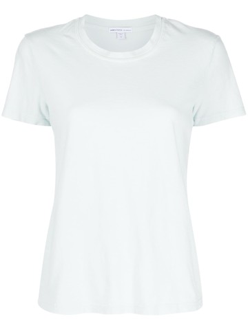 James Perse - Sheer Slub round neck T-shirt - women - Combed Cotton - 3 - Blue