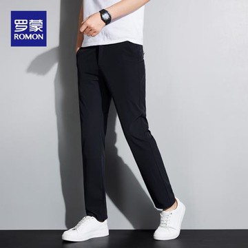 羅蒙休閑褲男士春季潮流新款西裝褲子2025百搭青年修身直筒長褲潮