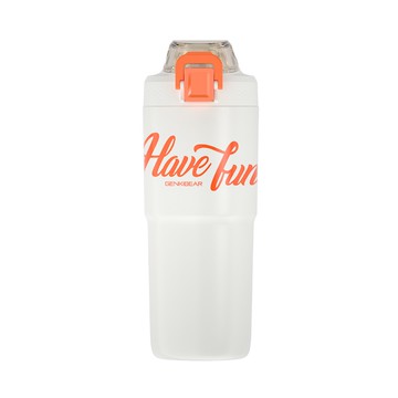 元氣熊316不鏽鋼保溫隨行雙飲杯-白色