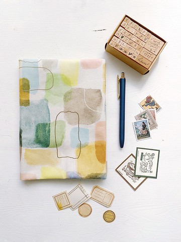 hairmo水彩色塊手工書衣/書套(筆記本/日記/手帳)