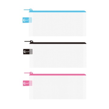 長型拉鍊收納袋-黑/藍/紅