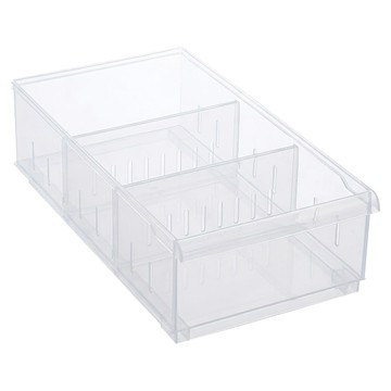KEYWAY 聯府 Fine 隔板整理盒 LF-1004 452 x 168 x 127mm 7.3L 3個  透明  1組