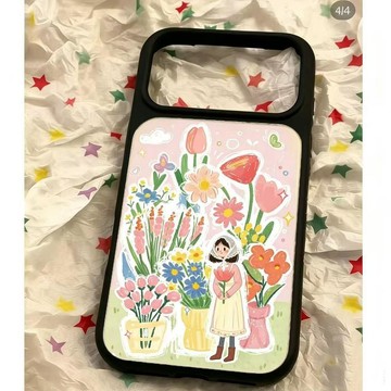 花朵女孩子iPhone17ProMax蘋果手機殼15/16全包式磨砂防摔軟殼ins