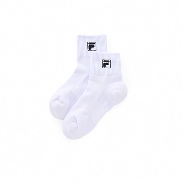 FILA 半毛巾短襪-白色 SCA-1006-WT