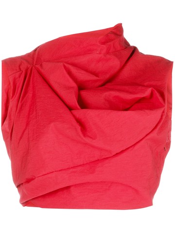 Acne Studios - sleeveless cropped top - women - Cotton/Nylon - 40 - Red
