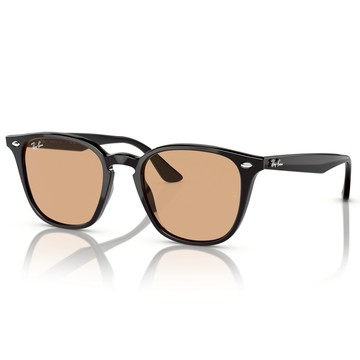 【RayBan】RB4258F 601/93-52mm 方框太陽眼鏡 #KOL同款♣ (黑 透淺棕鏡片)#金橘眼鏡