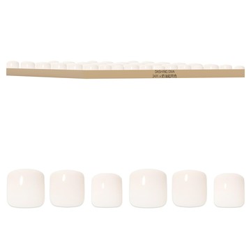 DASHING DIVA Magic Press 腳趾美甲貼片 24片組  奶油起司  1組