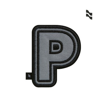 LOJEL刺繡貼紙黑白-P