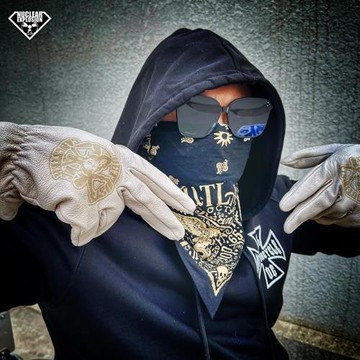 OGMC機車潮牌哈雷印第安拿鐵復古摩托車全指分指羊皮全皮真皮手套