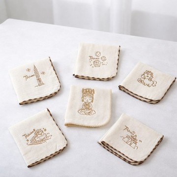 MIT台灣製 台灣旅遊 刺繡 小手巾 手帕 口水巾
