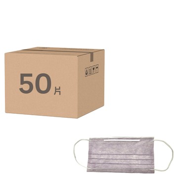 BABYBELLE 愛貝恩 平面成人醫用口罩  薰衣草紫  50片  1盒