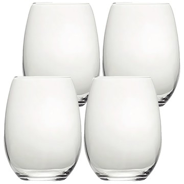 creativeTops 薄壁紅酒杯4入組 水晶玻璃材質  584ml  1組