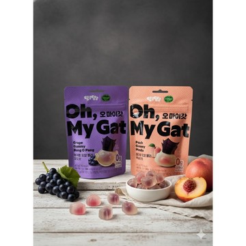 [KJ Select] 現貨 隔日到貨 韓國樂天超市最新oh my Gat 夾心軟糖 水蜜桃/葡萄