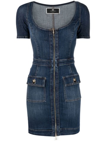 Elisabetta Franchi Denim Mini Dress