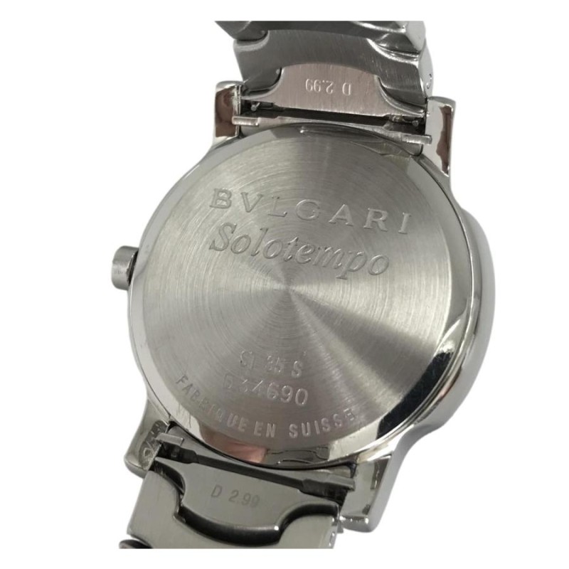 ブルガリ BVLGARI ソロテンポ ST35S 中古 メンズ腕時計 クオーツ 白