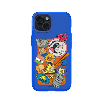 iPhone 15 Clear 激光藍 - 湯姆貓與傑利鼠 Tom and Jerry - 道具大集合