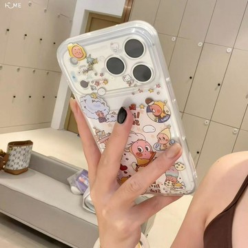 iphone手機殼.可愛涂鴉星人適用蘋果17161514p手機殼13/12promax全包X/XR/7P11