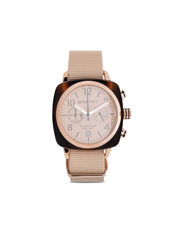 Briston Watches - Clubmaster Classic Chrono 40mm - unisex - Acetate/stainless steel/Fabric - One Size - Neutrals