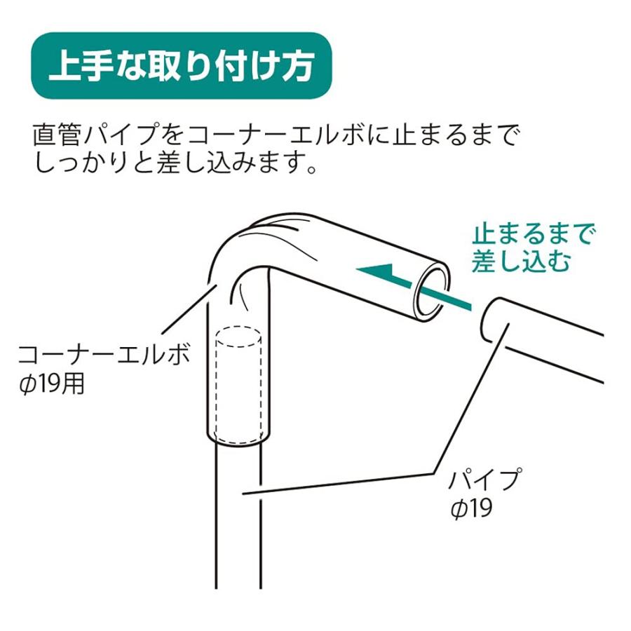 渡辺パイプ パイプハウス専用部材 コーナーエルボ 入 19用