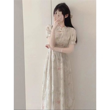 新中式國風連衣裙夏季改良旗袍