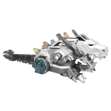 【啾愛你】電動機械恐龍戰車(噴霧前行擺尾聲光效果)-白色