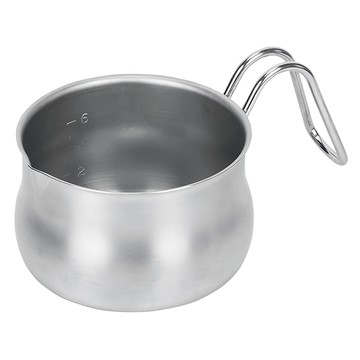 PEARL LIFE 珍珠金屬 日本製不鏽鋼牛奶鍋 有刻度  12cm  銀色  1個