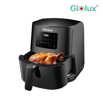 【Glolux】健康陶瓷氣炸鍋7.5L 大容量智能觸控 少油不沾好清洗 黑色 GLX6001AF