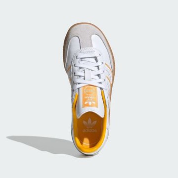 Adidas 愛迪達 Samba OG C [IH5648] 中童 休閒鞋 復古 皮革 流行 白 檸黃