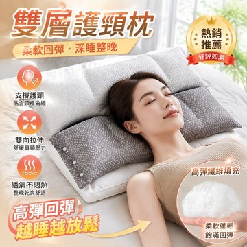 🔥免運優惠🛒 護頸枕 高彈枕頭 深度睡眠枕 人體工學支撐枕 高回彈填充 柔軟透氣枕芯 睡覺不落枕枕頭