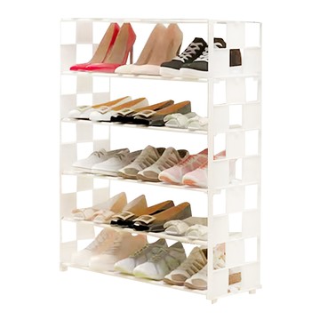 京太陽 5層簡約款網格鞋櫃  白色  1個