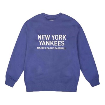 MLB New York Yankees Logo Printing Pullover Fleece Unisex Blue