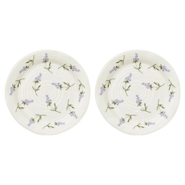 Portmeirion 波特玫琳恩 Sophie Conran系列薰衣草小盤  1套  2 件組圓盤  白色 + 淡紫色