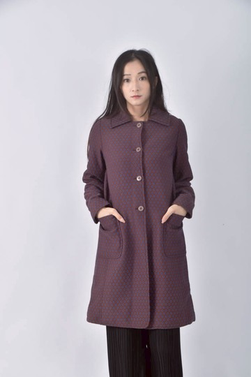 (S) miu miu長版藍色外套