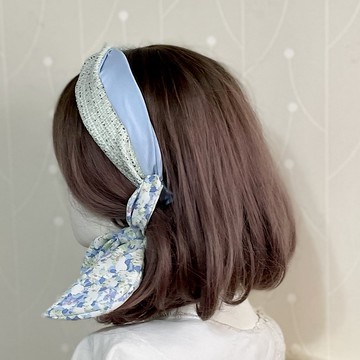 多用綁帶髮箍/ 蝴蝶結打結交叉髮帶式寬版編織頭箍 髮圈 髮窟頭飾