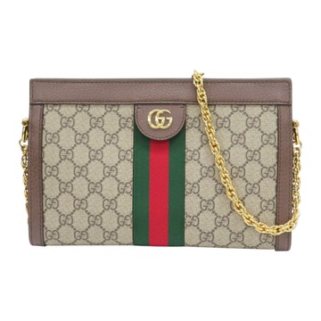 GUCCI 古馳 烏木色 GG Supreme帆布 Ophidia 肩背包 503877 【二手名牌BRAND OFF】