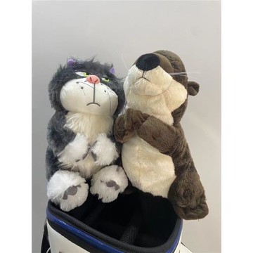 祈禱小浣熊水獺高爾夫一三五號木桿套球道木桿頭保護套卡通桿頭套