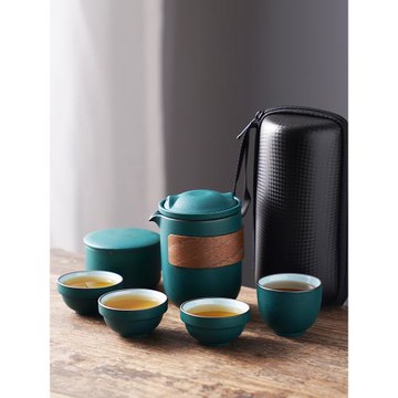 戶外便攜式旅行茶具套裝隨身包單人小型泡茶神器快客杯一壺二四杯