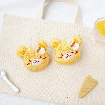 刺繡別針/7月生日熊/芒果冰/安全別針
