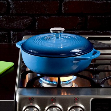 圓形琺瑯鑄鐵湯鍋(25cm)-2.8L-多色可選 火焰紅