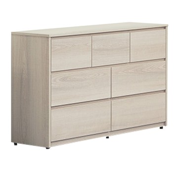 文創集 卡西斯 淺橡4尺七抽斗櫃-120.5x40x81cm免組