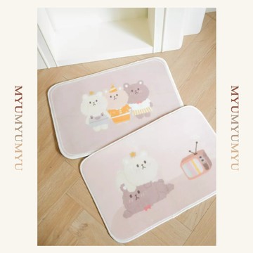 隔日到貨｜小熊毛絨腳踏墊 吸水地墊 地毯 超親膚材質 易清潔 居家臥室浴室裝飾｜MYUMYU 沐慕家居 台灣