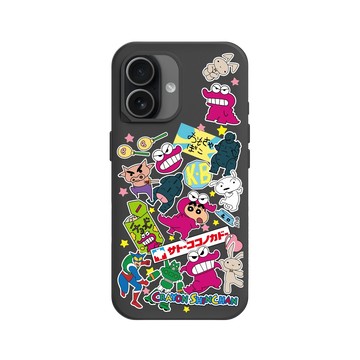 iPhone 17 SolidX 黑 - 蠟筆小新 Crayon Shinchan - 蠟筆小新經典拼貼款