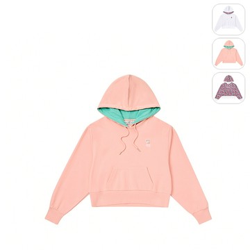 【FILA】女性 長袖連帽T恤-杏粉 5TEY-5422-PK