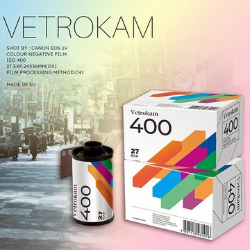 【Vetrokam】Vetrokam 歐洲沃克底片 彩色負片 彩色底片膠卷底片 iso400 27EXP 三入組 / 五入組