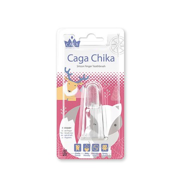 韓國【CAGA】牙佳 矽膠指套牙刷(粉)