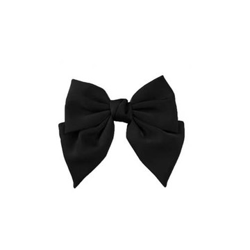 許我耀眼許妍趙露思同款黑色大蝴蝶結發夾立體高級感半扎發頭飾