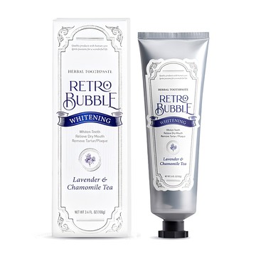 【廠商直送】RETRO BUBBLE淨化亮白草本無氟牙膏-晚安舒緩茶口味100g