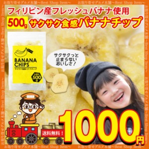 1000円 ぽっきり バナナチップス バナナチップ 500g ドライフルーツ ドライ フィリピン バナナ おすすめ お菓子 おやつ ドライフルーツ