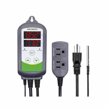 Inkbird 溫度控制器 ITC-308 數字顯示 加熱 冷卻 110V 10A 1100W 園藝 暖房 孵化 育苗 [2美國直購]